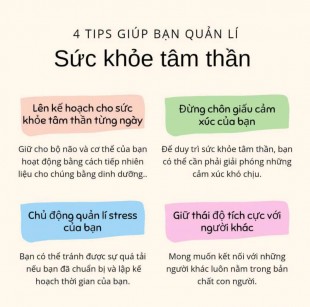 Sức khỏe tinh thần hay sức khỏe tâm thần cũng cần được chăm sóc không kém gì vẻ bề ngoài của bạn. 